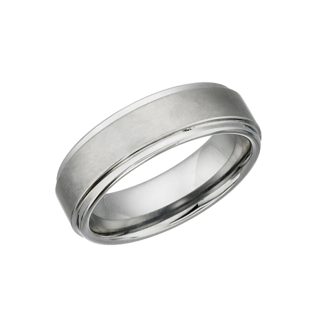 Tungsten Carbide Ring with Matte Finish - Click Image to Close